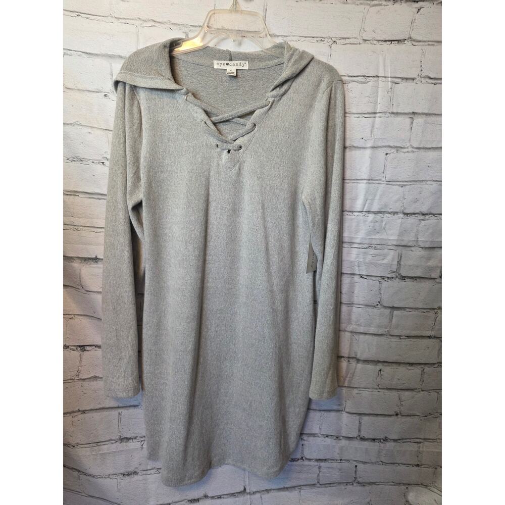 Eye Candy Juniors Fleece Dress with Hood